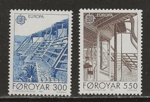 Faroe Islands Scott catalog # 156-157 Mint NH