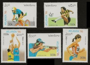 1996 Laos 1498-1502 1996 Olympic Games in Atlanta 6,00 €