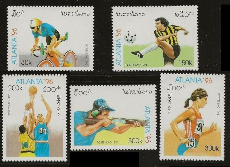 Laos 1996 MNH Stamps Scott 1254-1258 Sport Olympic Games Cycling Basketball