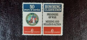 US Scott # 1421-1422; 6c pair Honoring Servicemen from 1970; mnh. og; F/VF ctr