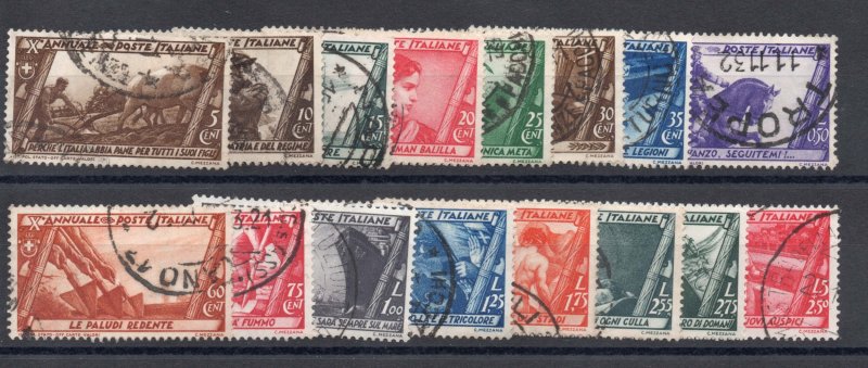 Italy Scott #290-304 Stamp - Used Set - 305 not included