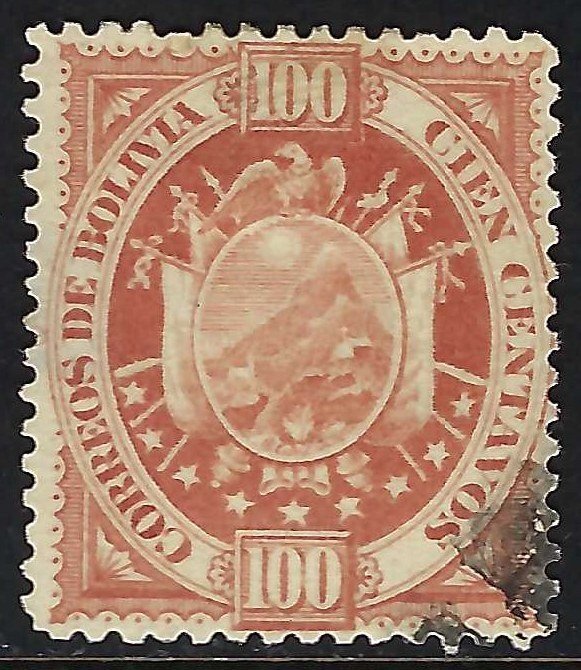 Bolivia 46 VFU PARIS PRINTING Z1129-4