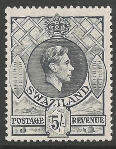 SWAZILAND SG37 1938 5/= GREY MTD MINT