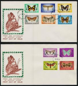 Norfolk Island 201-17 on FDC's Butterflies