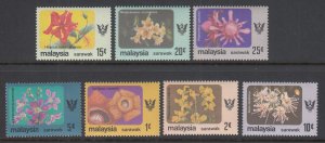 Malaysia Sarawak 248-254 Flowers MNH VF