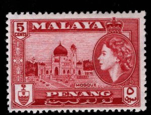 MALAYA Penang Scott 48 MH* from 1957 QE2 set