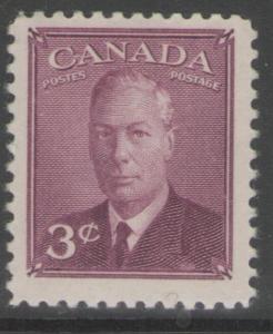 CANADA SG416 1949 3c PURPLE MTD MINT