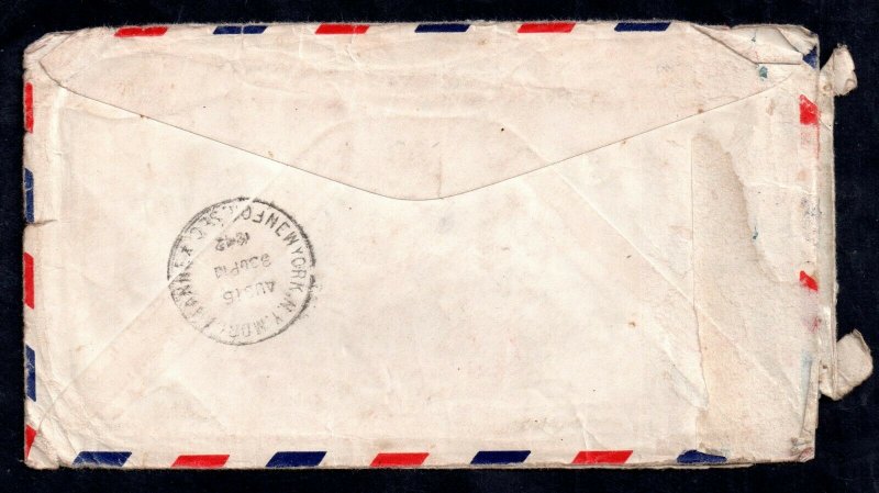 Bahamas KGVI 1/- on Censored Cover to Bermuda WS17962