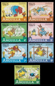 Anguilla 1982. Mint Disney Stamp Set. Spain World Cup Soccer. # 2