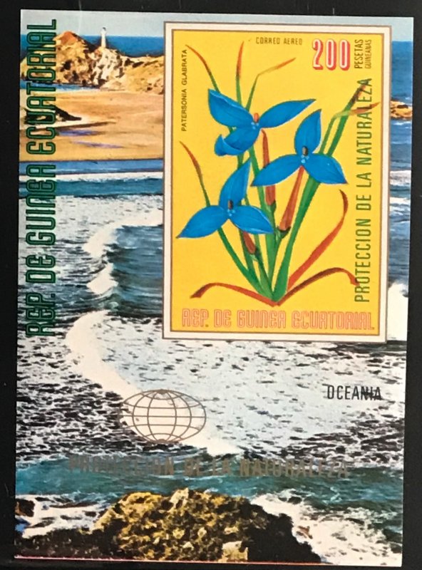 Equatorial Guinea #MiBl235 MNH S/S CV€7.50 Oceania Flowers