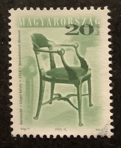 Hungary 2000 Scott 3672 used - 20f, Furniture Chair by Károly Lingel, dated 2001