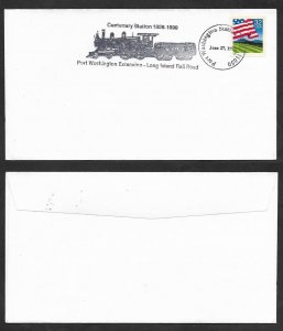 SD)1998 USA ON TRAINS, CENTENARY OF THE LONG ISLAND TRAIN STATION, FLAG AND