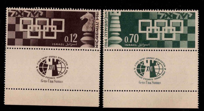 ISRAEL Scott 269-270 Chess Olympics set MNH** with tabs