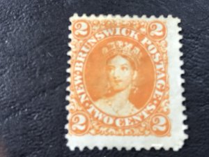 NEW BRUNSWICK # 7-UNUSED(MINT/NO GUM)----ORANGE----1863