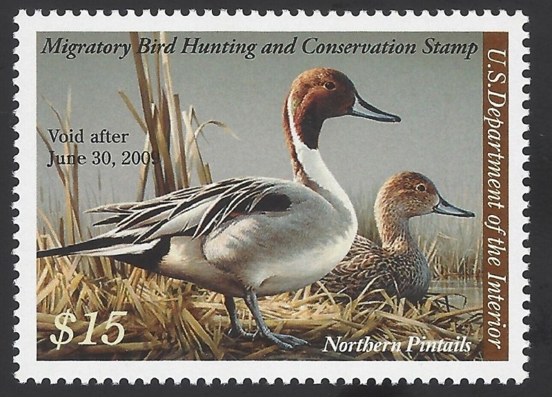 US Scott #RW75 MNH OG XF, 2008 - US Federal Duck Stamp - **WELL CENTERED**