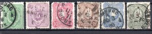 [AC] Germany 1875-1877 Sc #29-34 Mi 31-36 *Used*