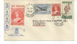 NEW ZEALAND FDC 1955 STAMP EXHIBITION WITH SPECIAL CANCEL