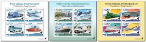 Estonia Lithuania Finland 2022 Postal History BeePost Full set 3 blocks MNH