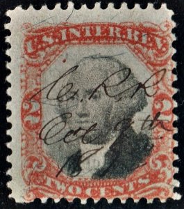 R135 2¢ Third Issue Documentary Stamp (1871) Used