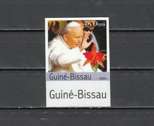 Guinea Bissau, 2004 issue. Pope John Paul II & Orchid, IMPERF value from set.