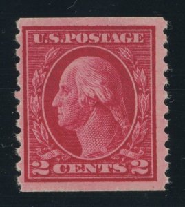 USA 444 - 2 cent Flat Plate Coil - Single Line Wmk - F/VF Mint nh PSE Cert Copy