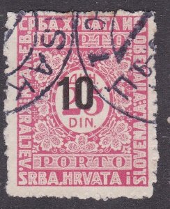 Yugoslavia 1928 Postage Due 10d Overprint on 25d Fine Used SG D233 VGC