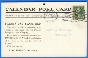 POSTAL HISTORY USA - WOOSTER, OHIO 1913 CDS