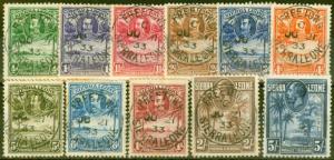 Sierra Leone 1932 set of 11 to 5s SG155-165 Good-Fine Used 