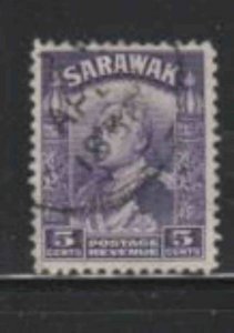 SARAWAK #115 1934 5c SIR CHARLES BROOKE F-VF USED