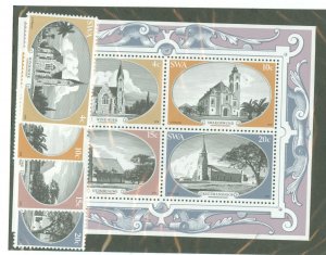 South West Africa #419-22/422a Mint (NH) Single (Complete Set)