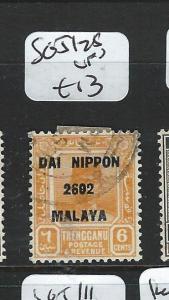 MALAYA JAPANESE OCCUPATION TRENGGANU (PP0803B) N 6C SG J125  VFU