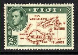 Fiji 1938 - 55 KGV1 2d Map of Fiji  MM SG 253 Die 1 ( K1065 )