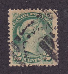 Canada's #36 Used Queen Victoria 2 cent Stamp