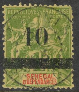 SENEGAL 1903 10c on 1fr Navigation and Commerce Issue Sc 56 VFU