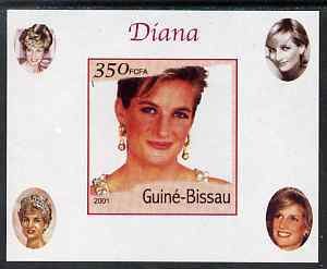 GUINEA BISSAU - 2001 - Diana #7 - Imperf De Luxe Sheet - M N H - Private Issue