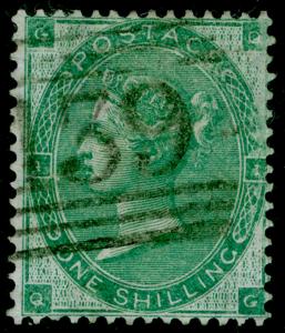 SG90, 1s green, FINE USED. Cat £300. QG 