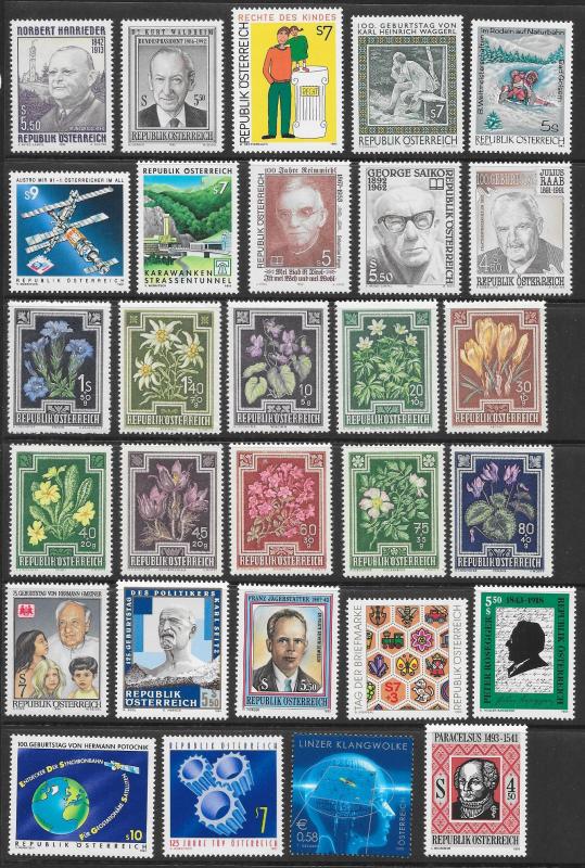 AUSTRIA (241) almost all Mint Never Hinged Stamps Tons of Cat Value!!