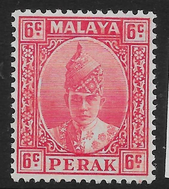 MALAYA PERAK SG109 1939 6c SCARLET MTD MINT