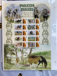 Working Horses Bradbury History of Britain 11 Ltd Edition Smiler Sheet BC-115
