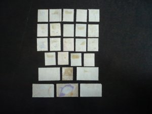 Stamps - Algeria - Scott#33-65 - Used Part Set of 25 Stamps