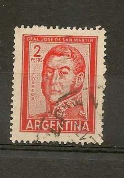 ARGENTINA STAMP, VFU G. JOSE DE SAN MARTIN,2 PESOS # AR-12