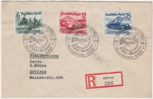 Germany - 1939 overprinted Auto Races Postal History collection on Album pages