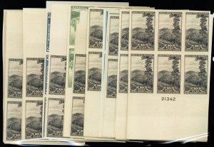 756-65, Unused EIGHT VF SETS of Plate Blocks SCV $2192 - Stuart Katz