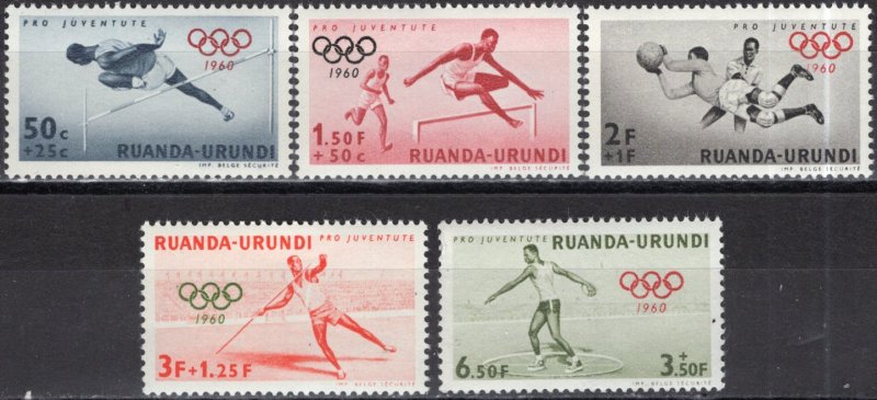 Ruanda Urundi 1960; Sc. # B26-B30; **/MNH Cpl. Set