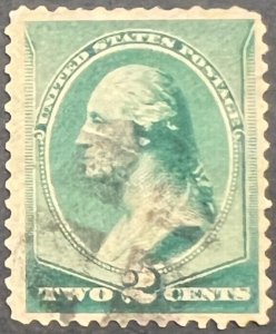 Scott#: 213 - George Washington 2¢ 1887 ABNC used single stamp - Lot G16