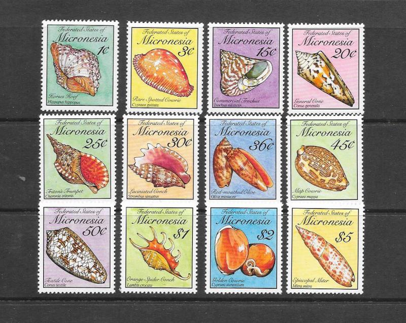 SHELLS - MICRONESIA #83-102  MNH