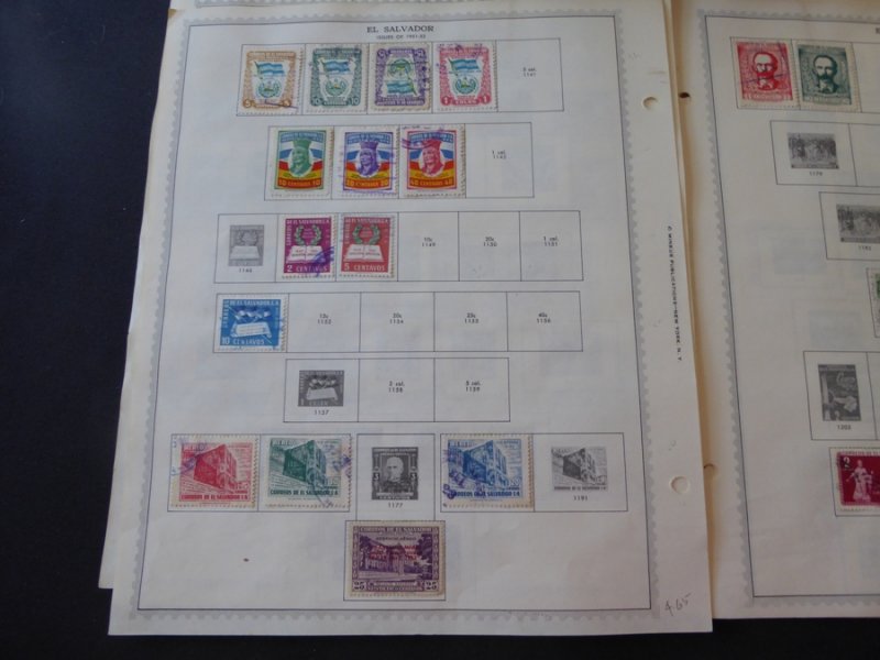 Salvador 1923-1963 Stamp Collection on Scott Album Pages