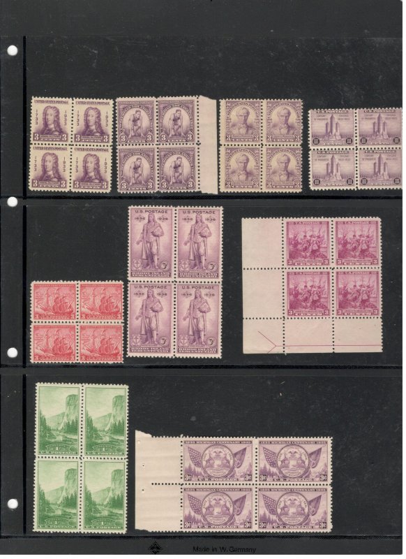 US BLOCK OF 4 COLLECTION, MNH, OG