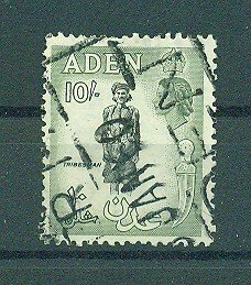 Aden sc # 61A (2) used cat value $1.50