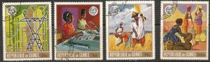1969 Guinea Scott 548-551 50th Anniversary ILO used